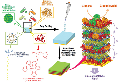 Ionic self-assembly of redox-active polyelectrolyte-surfactant complexes: mesostructured soft materials for electrochemical nanoarchitectonics