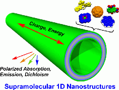 パイ共役分子の自己組織化による１次元電子活性ナノ構造体の構築
